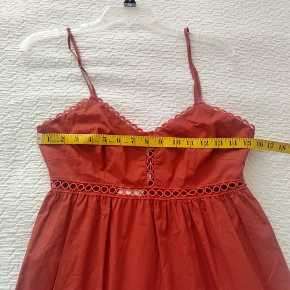 NWT Estelina Stellah Lace Trim Midi Dress Spice Sz S - Picture 12 of 13